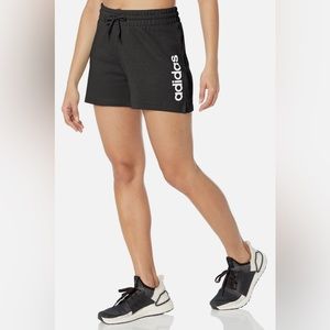 Adidas Black Essentials Linear French Terry Shorts Size XS (0-2) NWT